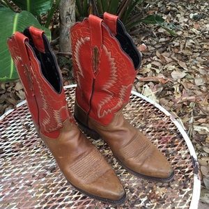 Vintage 1883 by Lucchese Leather Cowboy Boots SZ 8